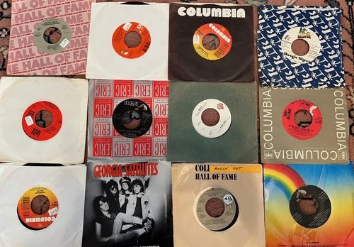 Lot of 48 records, 45 rpms: Prince, Cross, Huey Lewis, L. Richie, GoGo's, Mathis