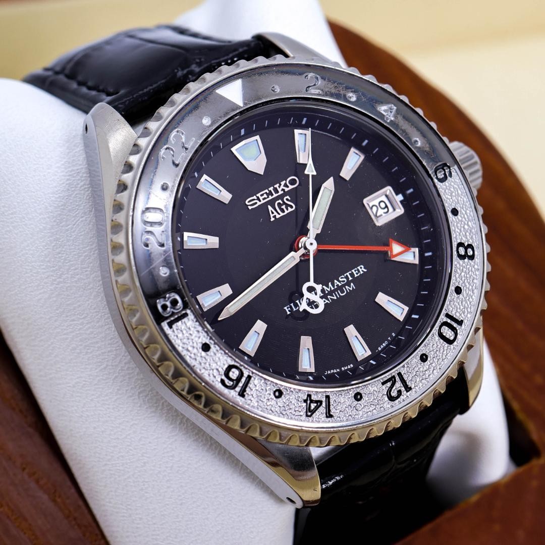 Seiko Flight Master AGS Titanium Automatic Watch … - image 1