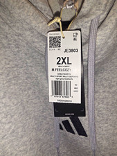 adidas Feelcozy Mens Pullover Hoodie 2XL Gray...