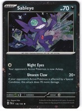Sableye (Cosmos Holo) 136/193 Rare Miscellaneous Cards & Products Pokemon NM