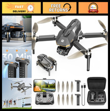 4K Camera Drone, Foldable Mini RC Quadcopter, 30-Min Flight, FPV, 5G WiFi, Easy