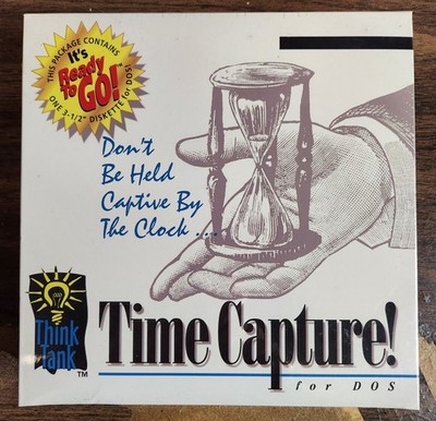 Time Capture! by Think Tank (1994, MS-DOS, 3-1/2'' Floppy Disk) NEW SEALED