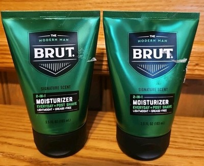 NEW 2 BRUT 2 In 1 MOISTURIZER Everyday Post Shave SIGNATURE Scent 3.5 oz 