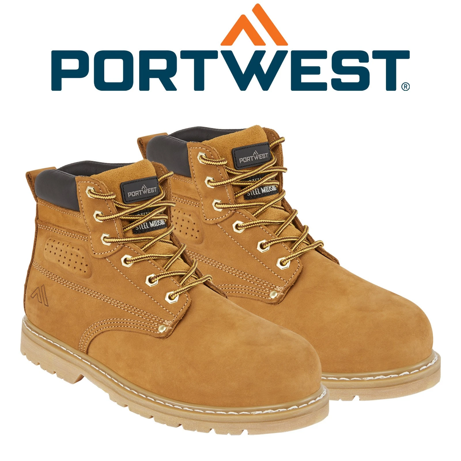 Portwest Steelite SBP Welted Plus Safety Work Boots Steel Toe Cap Leather Shoes