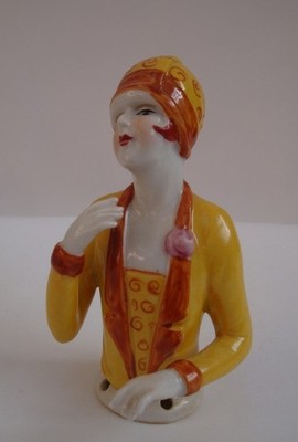 połowa lalki Mata Hari seksowny Half Doll Pincushion Arms Away Styl Art Deco Sty
