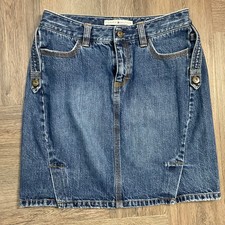 Vintage Tommy Hilfiger Jean Skirt Womens 4 Blue Denim Mini Y2K Festival Preppy