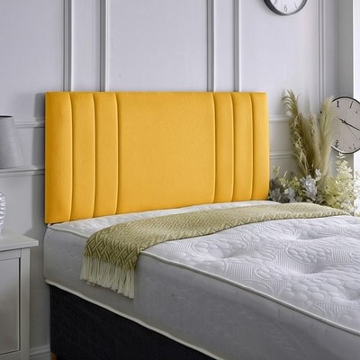 King Size Kopfteil 5 FUSS Plüsch Samt Vertikale Panel Polster Diwan Bett NEU