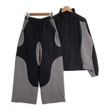 Spfloe Nylon Stretch Tracksuit Jacket Pants Black Set up Grey Size S m Used