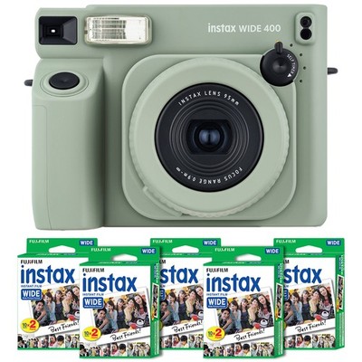 Fujifilm INSTAX Wide 400 Fuji Instant Film Camera Green+ 100 Sheets Instant Film