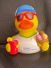### LUFTHANSA FIRST CLASS - ENTE - GUMMIENTE - BADEENTE - HON - RARITÄT !!! ###