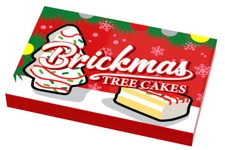 LEGO Custom Printed Tile Christmas Tree Snack Cake for Minifigures and MOCs NEW