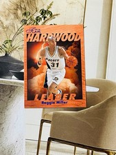 Fleer 1997-98 Flair Hardwood Leader Reggie Miller #11 Indiana Pacers Insert