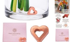 Flower Food Alternative for Fresh Cut Flowers. Copper Charm Pack of 1 Heart