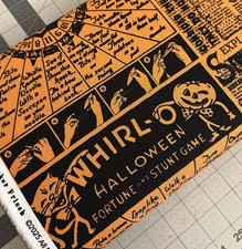 SCARY SCRAPS BY J WECKER FRISCH RETRO VINTAGE HALLOWEEN TEXT FABRIC HALF YARD