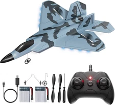 RC Plane, Remote Control Airplane, Drone for Kids and Beginners F-22 Glider Figh