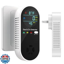 4-in-1 Upgraded Natural Gas Leak Detector and Carbon Monoxide Detectors, Dual