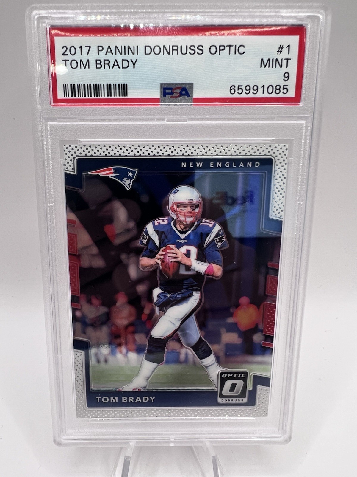 Tom Brady 2017 Panini Donruss Optic #1 PSA 9, New England Patriots