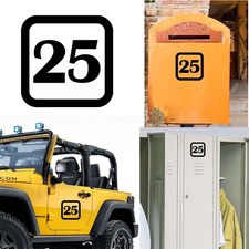 Sticker Vinyl Number 25 Version v1sq
