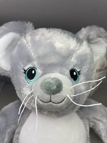 Build a Bear Merry Mouse Plüsch 17 Zoll grau Weihnachten Urlaub Stofftier mit Etikett 2022 - Bild 5 von 11