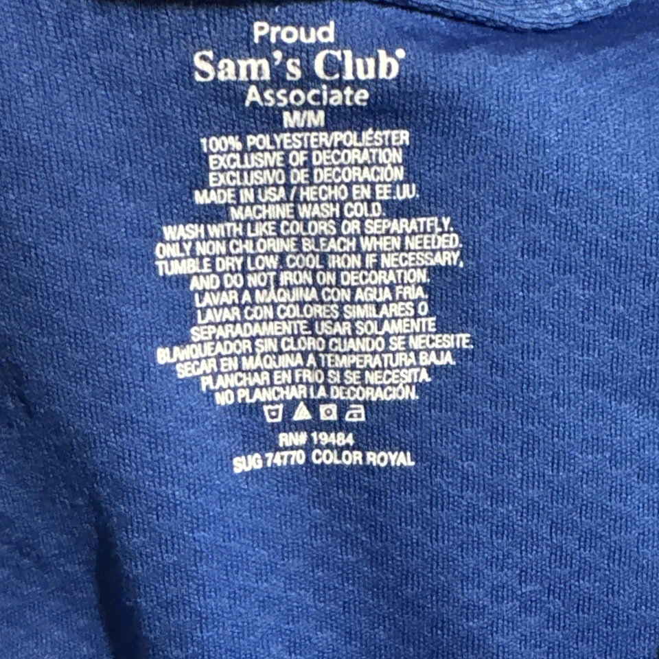 Sam’s Club Proud Associate Employee Uniform Blue Vest Size M / Medium - Image 3 of 4