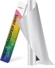 12" x 8ft Reflective Heat Transfer Vinyl HTV Roll Iron On Vinyl Roll for T-Shirt