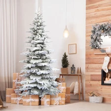 6.5ft Flocked Pine Valley Artificial Christmas Tree