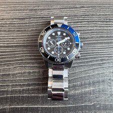 Seiko Prospex SSC019 Solar Chronograph Diver Watch Men Stainless Steel 200m V175