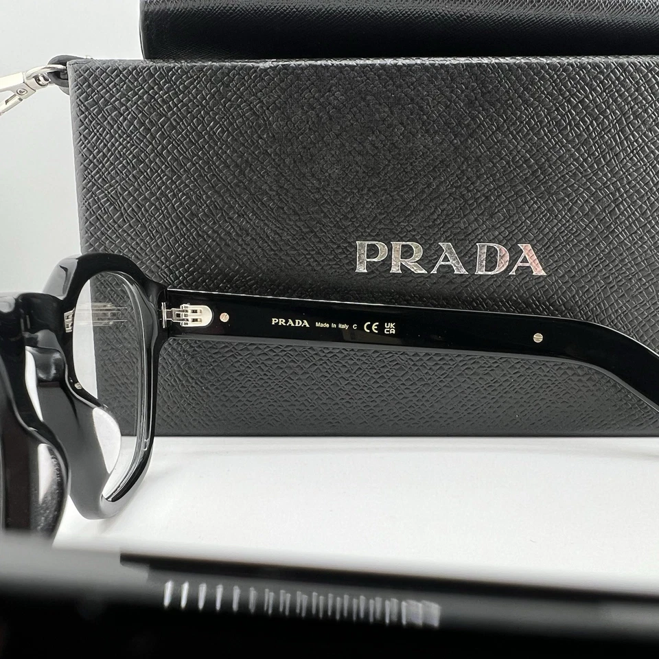 Prada PR A16S 16K731 Black/Gold Frame 52mm Clear Lens Men's Eyeglasses - Image 4 of 4