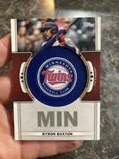 2023 Topps #TLP-BBX Byron Buxton Team Logo Commemorative Patch Minnesota Twins