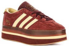 Adidas Gazelle Stack Platform Lace Up Suede Womens Trainer In Brown UK 4 - 7
