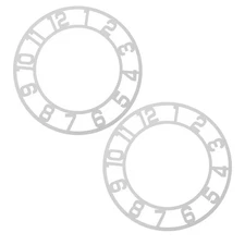 2 Pcs Arabic Numerals Wall Clock Decorative Mirror Decal for Stickers