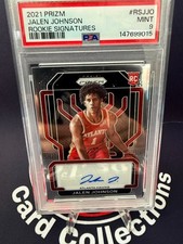2021-22 Panini Prizm Jalen Johnson Rookie Signatures Autograph PSA 9