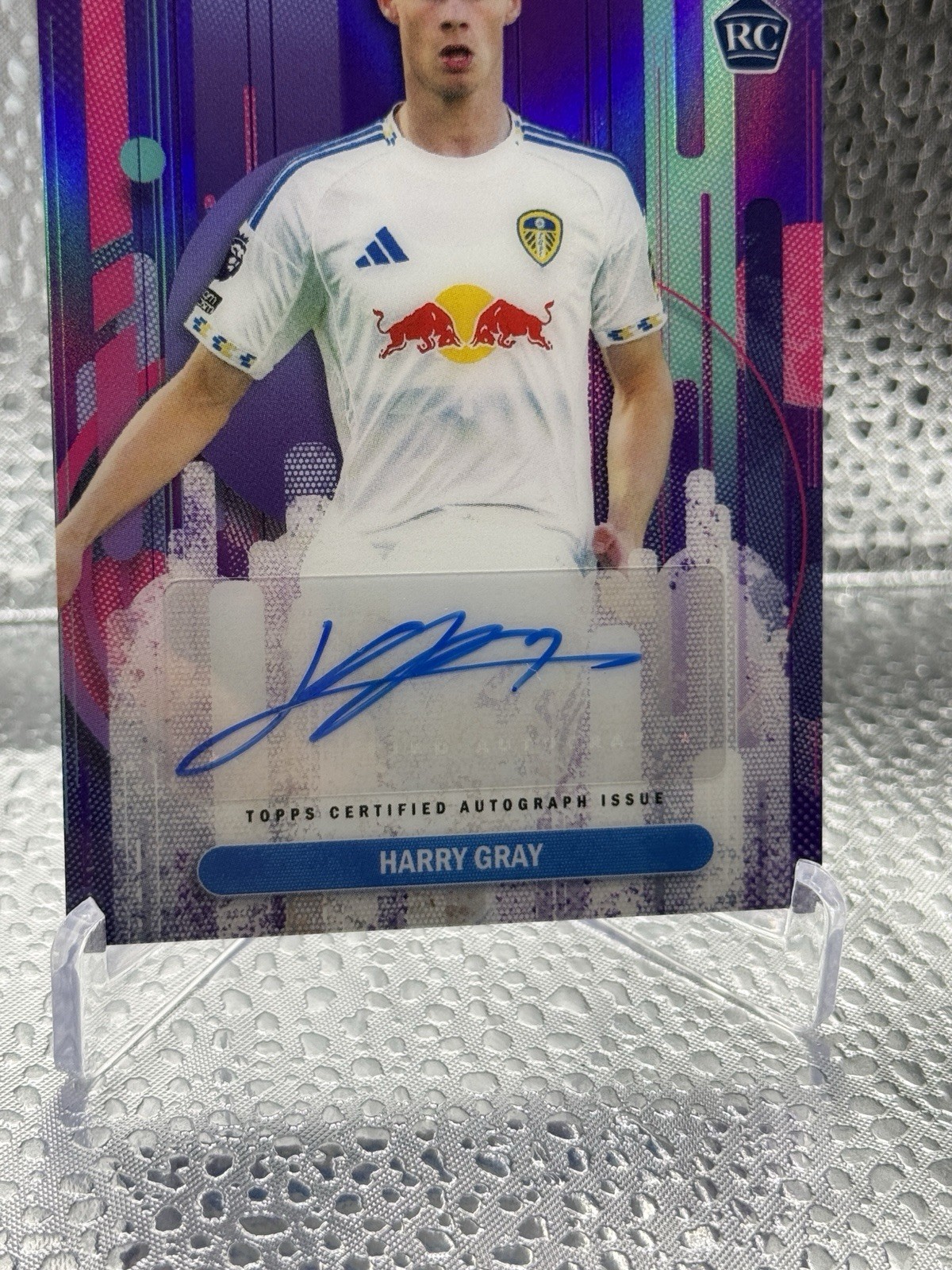 Topps Finest 2025-26 Premier League Harry Gray Leeds United FA-HG RC Auto /125 view 2