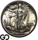 1947 Walking Liberty Half Dollar, Swirling Mint Luster, Gem BU++