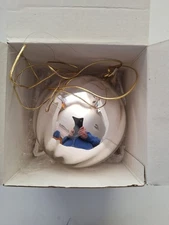 Vintage Department 56 130 mm Mercury Glass Ball Ornament Mirrored