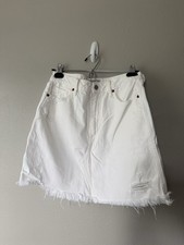 Abercrombie Fitch Zoe Natural Rise Vintage A-Line Skirt Size 6/28 Distressed
