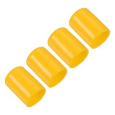 4Pcs 13mm Snooker Pool Tip Cover Billiard Cue Tip Protector Yellow