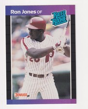 1989 DONRUSS BASEBALL RON JONES RATED ROOKIE CARD 40. rookie card picture