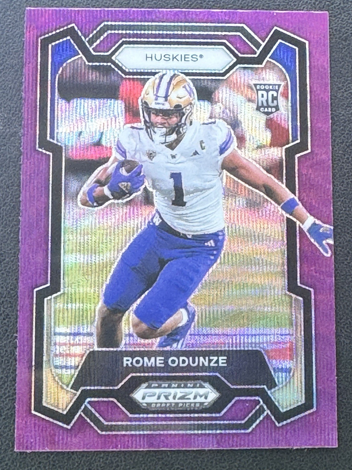 Rome Odunze RC - 2024 Panini Prizm Draft Picks #111 Purple Wave Prizm