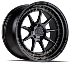 Aodhan Ds-x 19x11 5x114.3 15 Gloss Black W Gold Rivets Wheel Rim