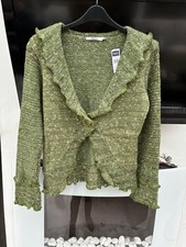 Ladies Green Knitwear Cardigan M&Co Size L