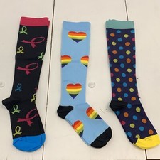 Women  s Socks Size S/M Multicolor/Print 3 Pairs Calf Socks New