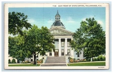 Postcard East Front State Capitol Tallahassee Florida Linen Posted 1938
