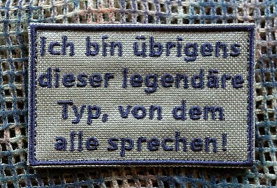 Patch: ''Ich bin übrigens dieser legendäre Typ, von dem alle sprechen!''