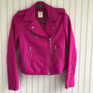 gap hot pink moto jacket