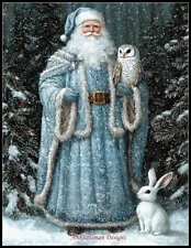 Arctic Santa Claus 15 - DIY Chart Counted Cross Stitch Patterns Needlework DMC
