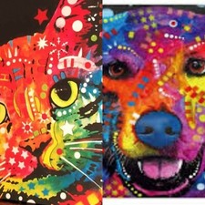 Diamond Painting Kit 2 pk Cat  Dog 25X35 cm everything included