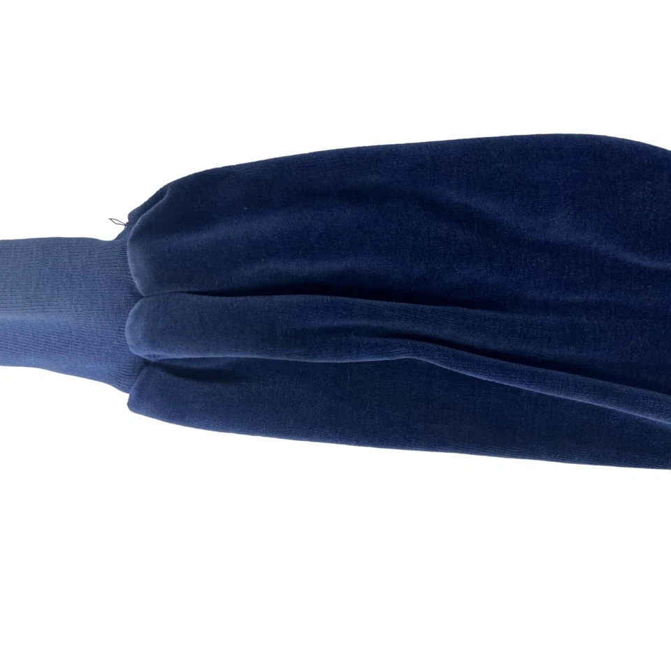 Sudadera Pullover de Terciopelo Liz Claiborne para Mujer S Cuello Redondo Azul Marino Botones al Hombro Foto 3 de 4