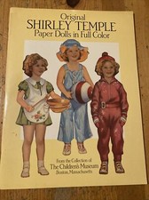 Vintage Original SHIRLEY TEMPLE Paper Dolls IN FULL COLOR Book