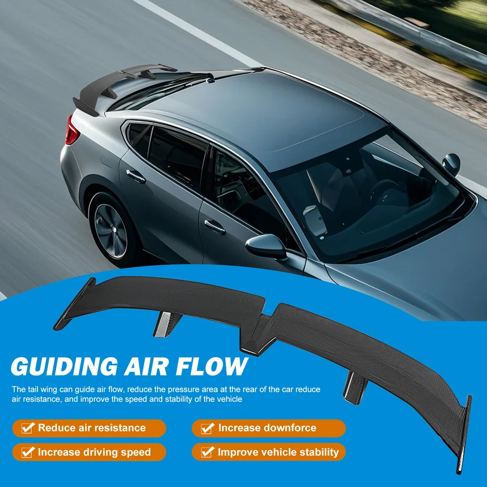 Alerón trasero de 55" estilo PRO ala de carreras para Chevrolet Sonic sedán 2014-2020 Foto 4 de 4